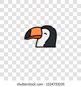 toucan icon sign and symbol. toucan color icon for website design and mobile app development. Simple Element from tropical collection for mobile concept and web apps icon.