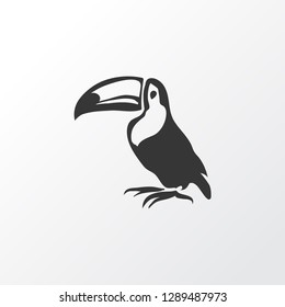 Toucan icon symbol. Premium quality isolated tropical bird element in trendy style.