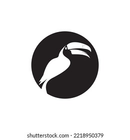 Toucan-Symbol und Symbol-Vektorvorlage