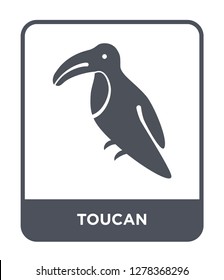 toucan icon vector on white background, toucan trendy filled icons from Brazilia collection, toucan vector illustration