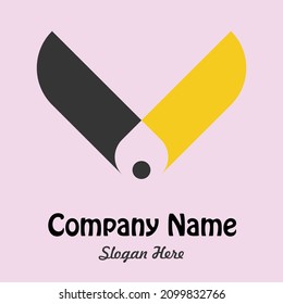 toucan and letter v combination logo vector illustration design
