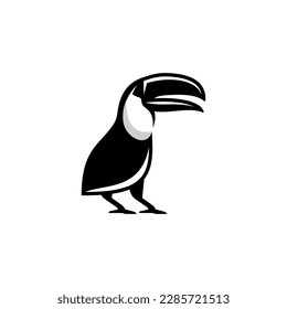 Toucan line art  and black illustration suitable for all industries