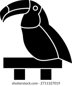 Diseño de icono de Vector de línea tucán