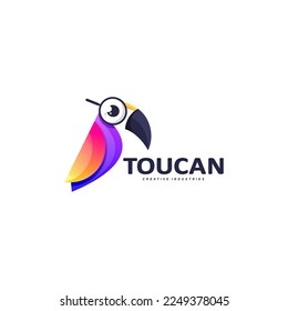 Toucan logo colorful vector illustration.