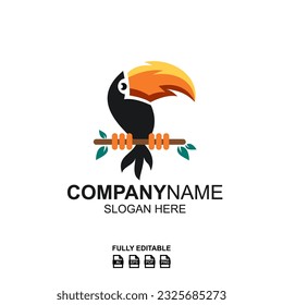 Toucan Logo Design Vector Template