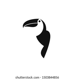 Toucan. Logo. Exotic bird on white background. Abstract animal 