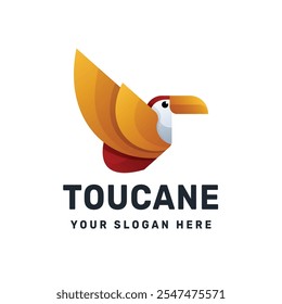 Imagem do ícone colorido do vetor do gradiente do logotipo do Toucan