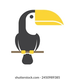 Toucan logo icon design illustration vector. Toucan icon. Toucan flat icon. Toucan bird icon. Vector illustration