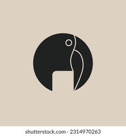 Toucan-Logo. Symboldesign. Vorlagenelemente