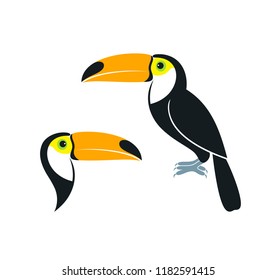 Toucan logo. Isolated toucan on white background


