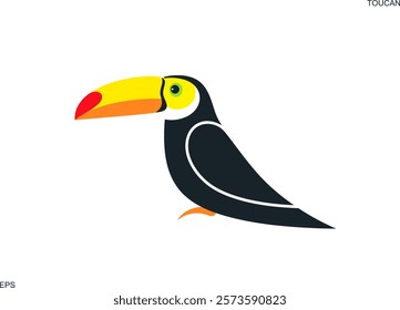 Toucan logo. Isolated toucan on white background 