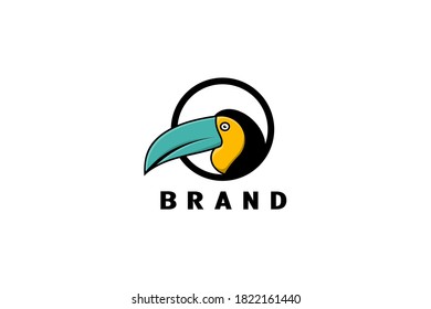 Toucan logo, modern and elegant design concept, isolated on white background.