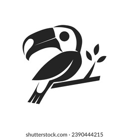 Toucan Logo template Isolated. Brand Identity. Icon Abstract Vector graphic