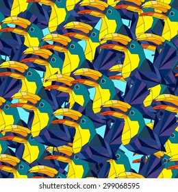  toucan low, poly, stylization Toucan. Vector illustration. polygonal