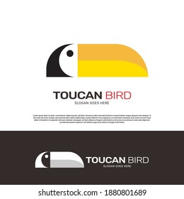 Toucan macaw bird animal logo icon symbol design template