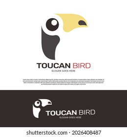 Toucan macaw bird animal logo icon symbol design template