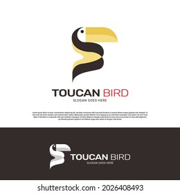 Toucan macaw bird animal logo icon symbol design template