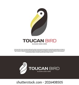 Toucan macaw bird animal logo icon symbol design template