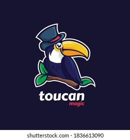 diseño de logotipo de mascota mágica de toucana