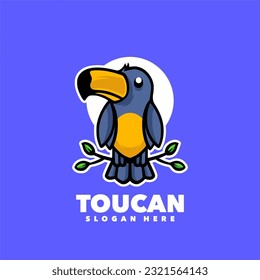 Toucan mascot cartoon design illustration