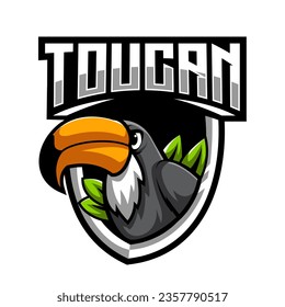 Toucan Mascot Logo Design Vektor mit modernem Illustrationskonzept 