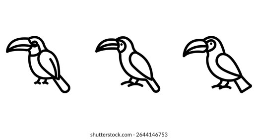 estrutura de tópicos toucan ou pacote de design de ícone de linha.