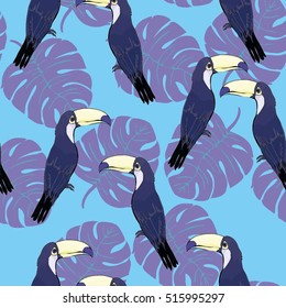 Toucan pattern - vector illustration