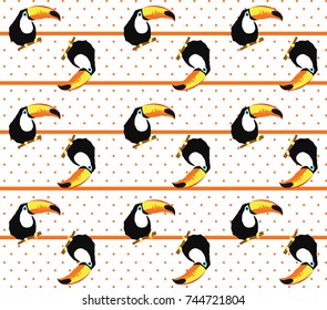 toucan red dot pattern vector