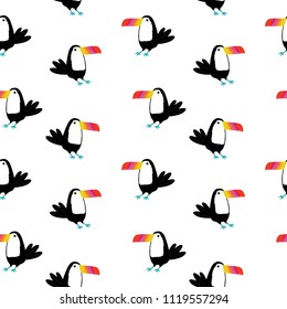 Toucan seamless pattern