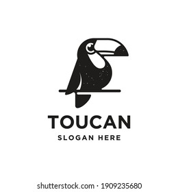 Toucan silhouette vector logo design