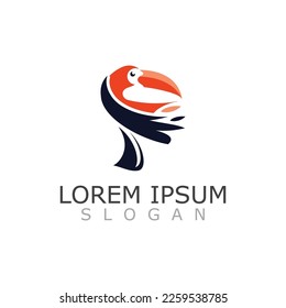 Toucan simple logo design image bird vector illustration 