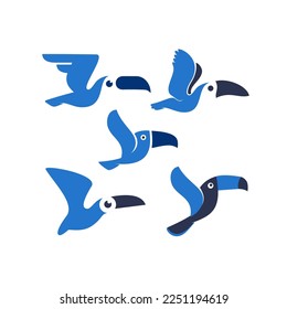 Toucan Simple Logo Vector Graphic