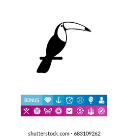 Toucan Sitting on Perch Icon