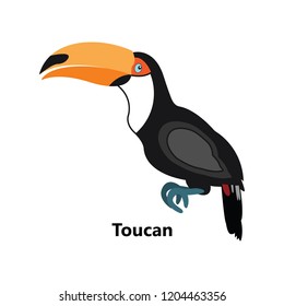 toucan symbol colored on white background single text