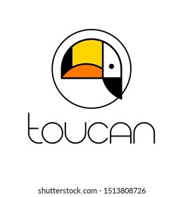 TOUCAN. Tropical bird. Toucan logo icon symbol template. Vector illustration.