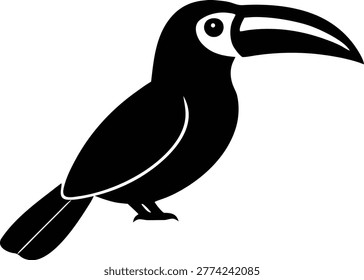 Toucan tropical bird vector silhouette