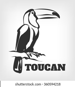 Toucan vector black icon logo illustration