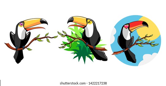 toucan vector graphic design clipart