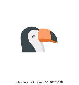 Toucan vector icon, tropical symbol