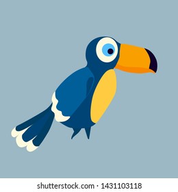 Toucan , vector illustration, children's ,cartoon style