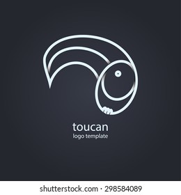 Toucan vector logo design template. Linear natural  icon. EPS 10