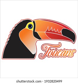Toucans head gaming logo, vector icon, symbol.