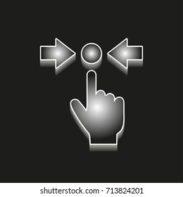 Touch - 3d vector icons. Illustrations isolated on black background for graphic and web design.