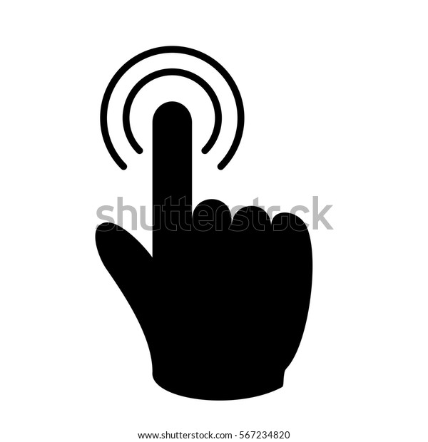 Touch Access Control Icon Stock Vector Royalty Free