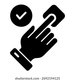 Touch Approval Icon Element For Design