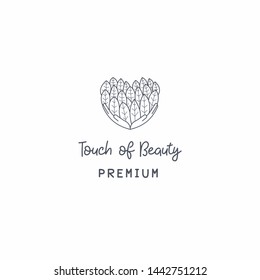 Touch of beauty logo vector
