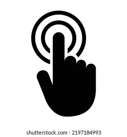 Touch black icon. Suitable for website, content design, poster, banner, or video editing needs