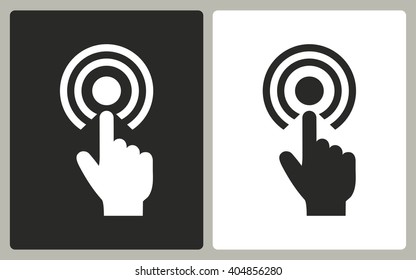 Touch    -  black and white icons. Vector illustration. 