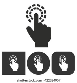 Touch   -  black and white icons. Vector illustration. 