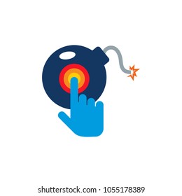 Touch Bomb logo Icon Design